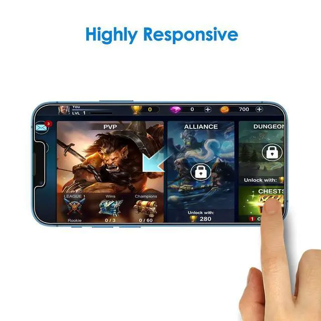 Alt view image 6 of 7 - Screen Protector for iPhone 13/13 Pro, 3-Pack | HD Clear, Face ID Compatible, Anti-Scratch Glass
