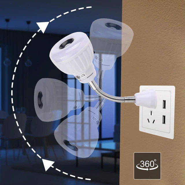 Alt view image 2 of 7 - Plug in Motion Sensor Light, Dusk to Dawn Night Light AC Outlet Plug-in Wall Stair Lamp Indoor Smart Motion Activated LED Sensor Light (5, Watts)