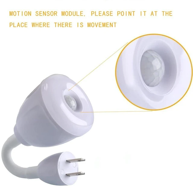 Alt view image 5 of 7 - Plug in Motion Sensor Light, Dusk to Dawn Night Light AC Outlet Plug-in Wall Stair Lamp Indoor Smart Motion Activated LED Sensor Light (5, Watts)