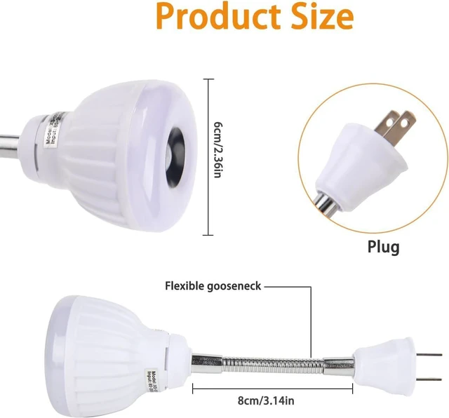 Alt view image 7 of 7 - Plug in Motion Sensor Light, Dusk to Dawn Night Light AC Outlet Plug-in Wall Stair Lamp Indoor Smart Motion Activated LED Sensor Light (5, Watts)