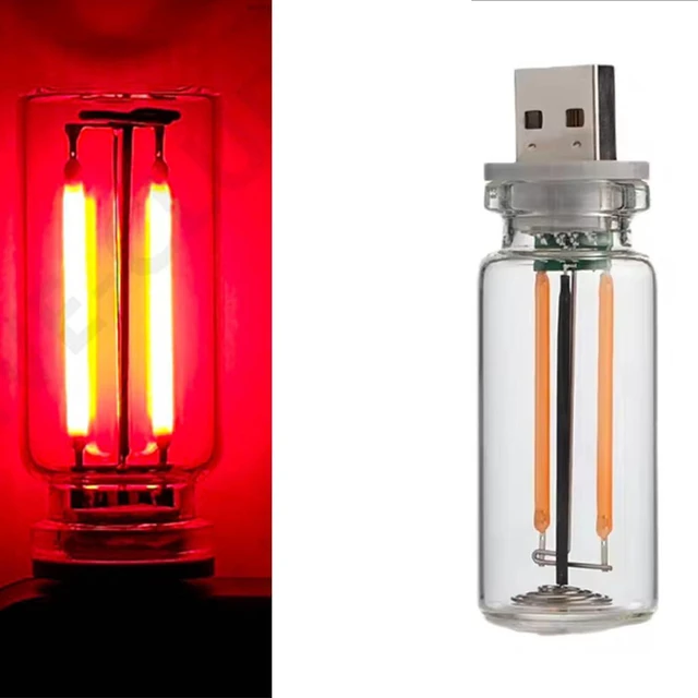 Main image of USB Night Light, Ambient Lighting car Led Light, led Light Bulb with Flexible Neck Plug in USB Automotive Night Light,for Car(Red)