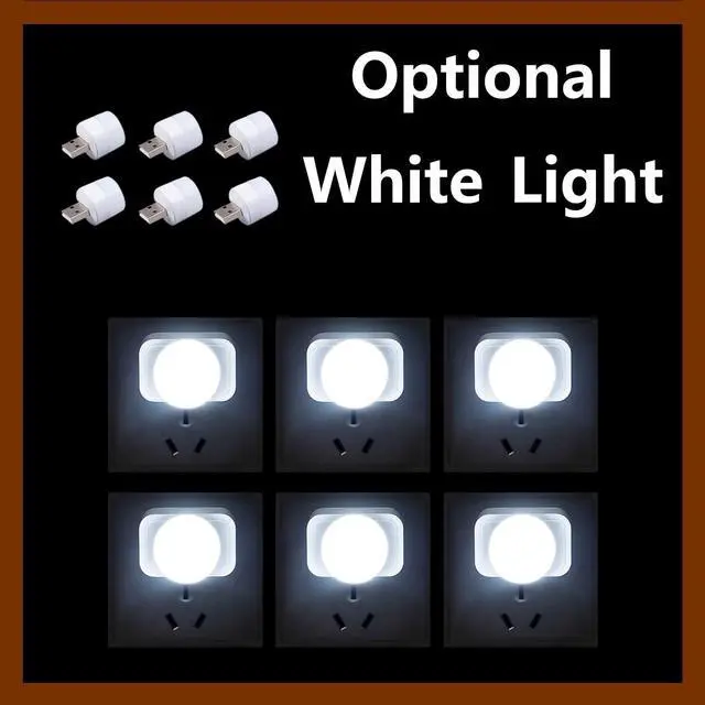 Alt view image 5 of 6 - 6 Pieces Mini USB Night Light, USB LED Light, Energy Saving LED, USB Laptop Light Bulb Night Lamp (Suitable Adapter 5V 1A) (Warm Light)