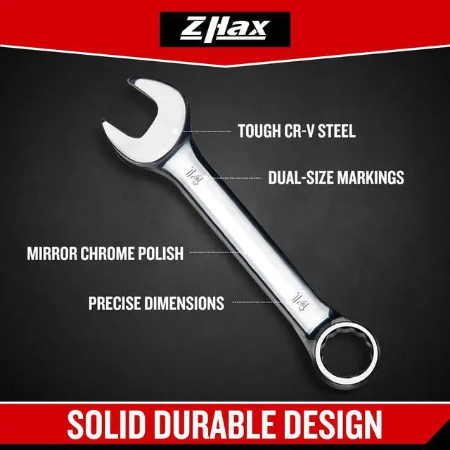 Alt view image 5 of 7 - 14mm Metric Stubby Combination Wrench, 12 Point Box End, 15 Degree Offset Design, Mirror Polish Finish, Forged CR V Steel, Hand Tools for Mechanics, Ideal for Auto and Home Repair