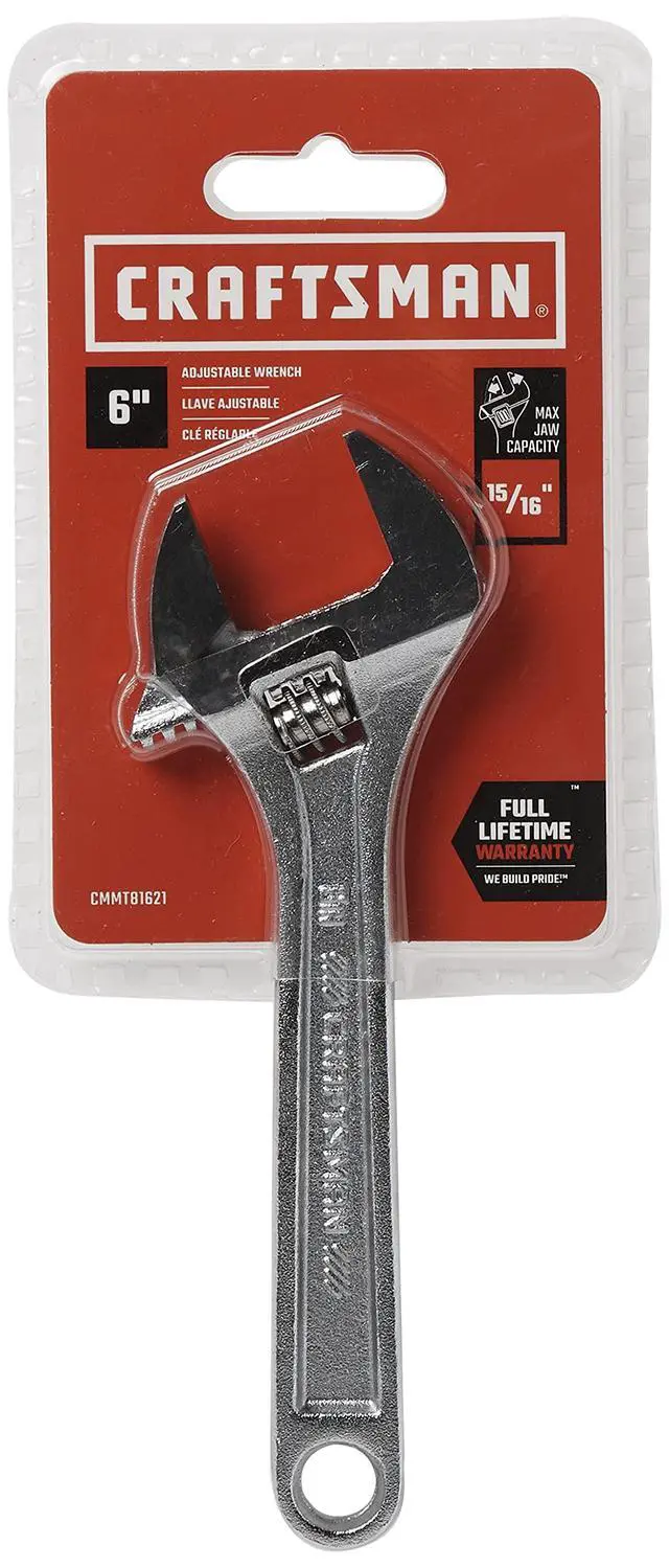 Alt view image 2 of 6 - Adjustable Wrench, 6-Inch (CMMT81621)