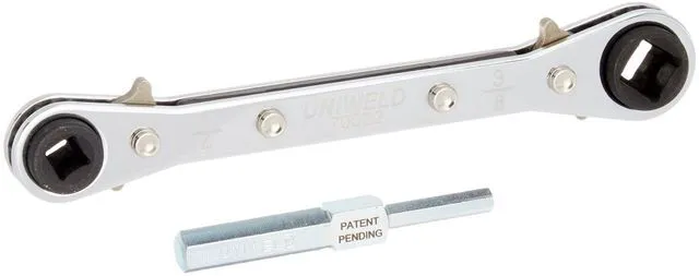 Main image of 70022 Reversible Ratchet Wrench with DHVA Dual Hex Wrench Adaptor, Silver