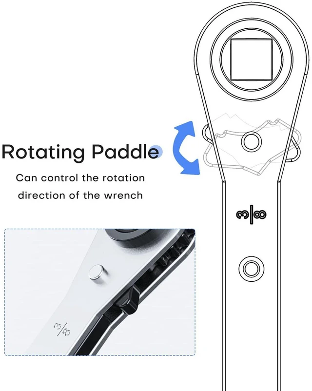 Alt view image 5 of 7 - HVAC Service Wrench, Refrigeration Ratcheting Wrench 3/8 1/4 5/16'' 3/16'' AC Wratchet Tool with Hex Bit Adapter for Air Conditioning, Refrigeration Equipment, Gas Furnace
