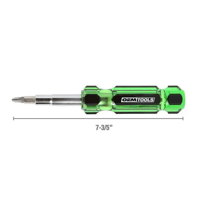 Alt view image 4 of 7 - 22588 13-in-1 Multi Screwdriver and Nut Driver, Schrader Valve Tool, Impact-Resistant Multi Bit Screw Driver, Versatile Multitool Screwdriver