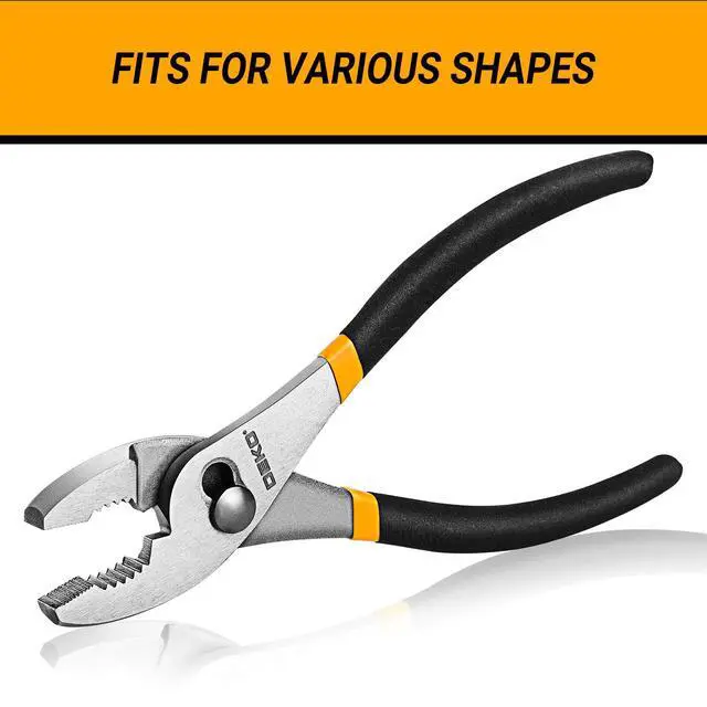 Alt view image 4 of 7 - 8-inch Slip Joint Pliers with Ergonomic Rubber Grip Handle - Rust-Resistant High Carbon Steel Plier Tools for Durability and Reliability