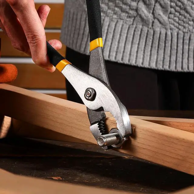Alt view image 6 of 7 - 8-inch Slip Joint Pliers with Ergonomic Rubber Grip Handle - Rust-Resistant High Carbon Steel Plier Tools for Durability and Reliability