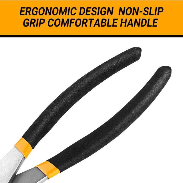 Alt view image 5 of 7 - 8-inch Slip Joint Pliers with Ergonomic Rubber Grip Handle - Rust-Resistant High Carbon Steel Plier Tools for Durability and Reliability