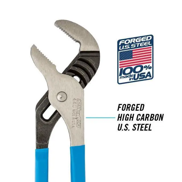 Alt view image 6 of 7 - Tongue & Groove Pliers 426 - Straight Jaw, Made in USA, 0.87 In. Jaw, Heat-Treated Teeth - 6.5 In.