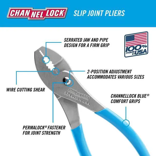 Alt view image 2 of 6 - 524 Slip Joint Plier Shear Little Champ, 4.5" , Blue