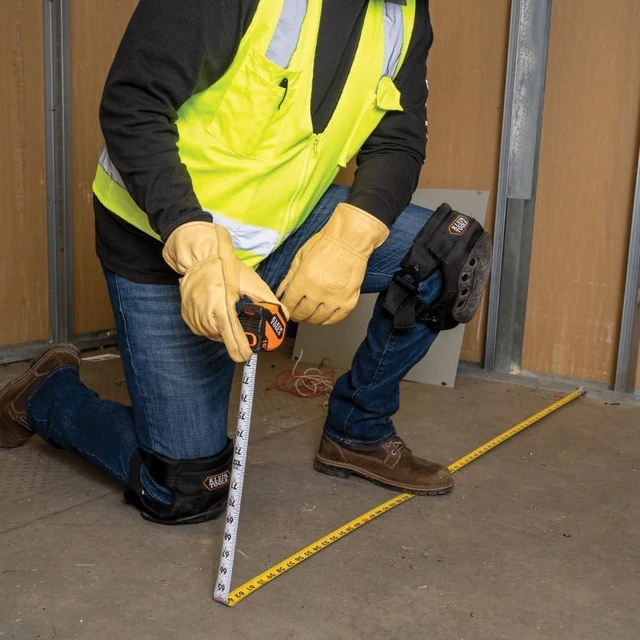 Alt view image 6 of 7 - 9516 Tape Measure, 16-Foot Compact Double-Hook Imperial Measuring Tape with Finger Brake, Nylon Blade, Easy to Read Bold Lines