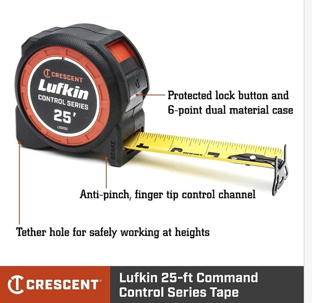 Alt view image 2 of 7 - Crescent 1-3/16" x 25' CONTROLTOUCH Tape Measure | L1025C-02