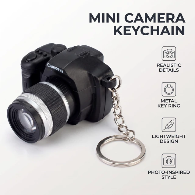 Alt view image 5 of 7 - Camera Keychain with Sound, Key Ring Decor Bag Wallet Pendant, Mini Camera Design Keychain Cute Novelty Ring Child Toy Kids Key Chain Pendant Creative Gift Key Chain Decorative