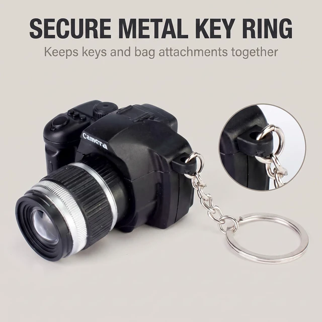 Alt view image 6 of 7 - Camera Keychain with Sound, Key Ring Decor Bag Wallet Pendant, Mini Camera Design Keychain Cute Novelty Ring Child Toy Kids Key Chain Pendant Creative Gift Key Chain Decorative