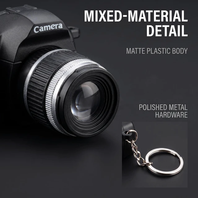 Alt view image 7 of 7 - Camera Keychain with Sound, Key Ring Decor Bag Wallet Pendant, Mini Camera Design Keychain Cute Novelty Ring Child Toy Kids Key Chain Pendant Creative Gift Key Chain Decorative