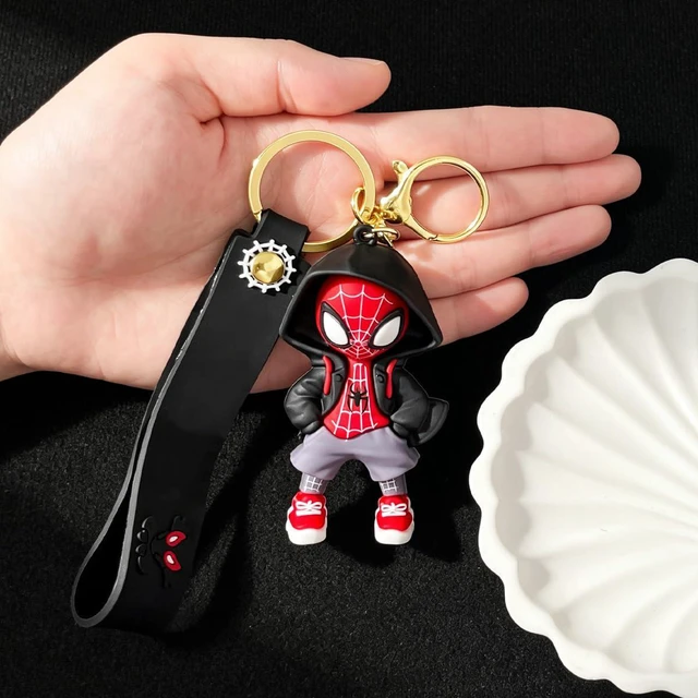 Alt view image 3 of 7 - Spider Keychain Creative Keychains Collectible Mini Figurines,Fun Keyring Jewelry Gift for Men and Women (Black1)