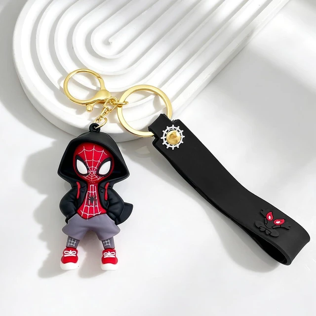 Alt view image 2 of 7 - Spider Keychain Creative Keychains Collectible Mini Figurines,Fun Keyring Jewelry Gift for Men and Women (Black1)