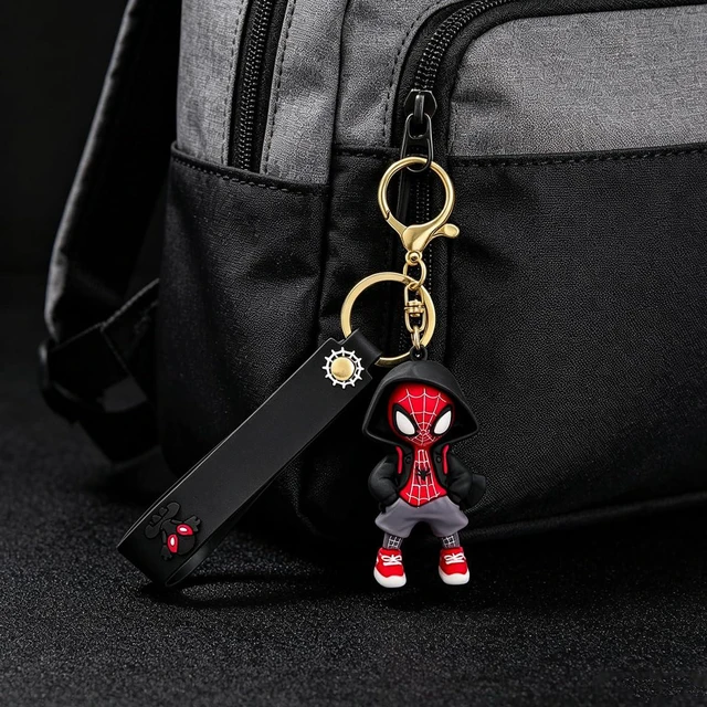 Alt view image 6 of 7 - Spider Keychain Creative Keychains Collectible Mini Figurines,Fun Keyring Jewelry Gift for Men and Women (Black1)