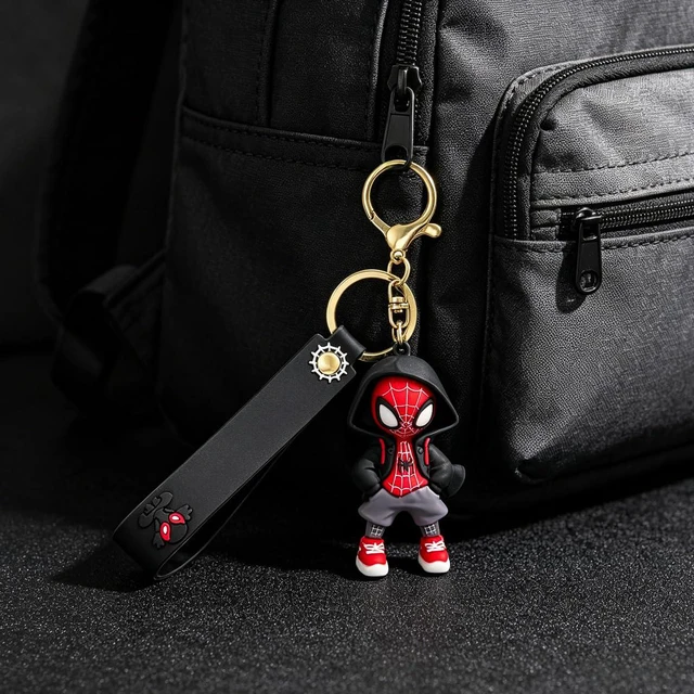 Alt view image 7 of 7 - Spider Keychain Creative Keychains Collectible Mini Figurines,Fun Keyring Jewelry Gift for Men and Women (Black1)