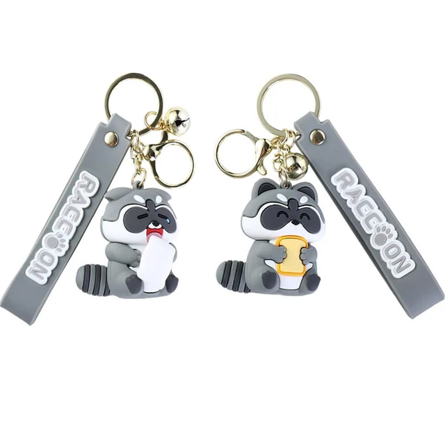 Alt view image 2 of 7 - 2Pcs/set Cartoon Keyring Creative Animal Pendant Car Key Pendant Metal Key Ring,Handbag Charms Cartoon Key Chain for Girls Women Backpack Decor