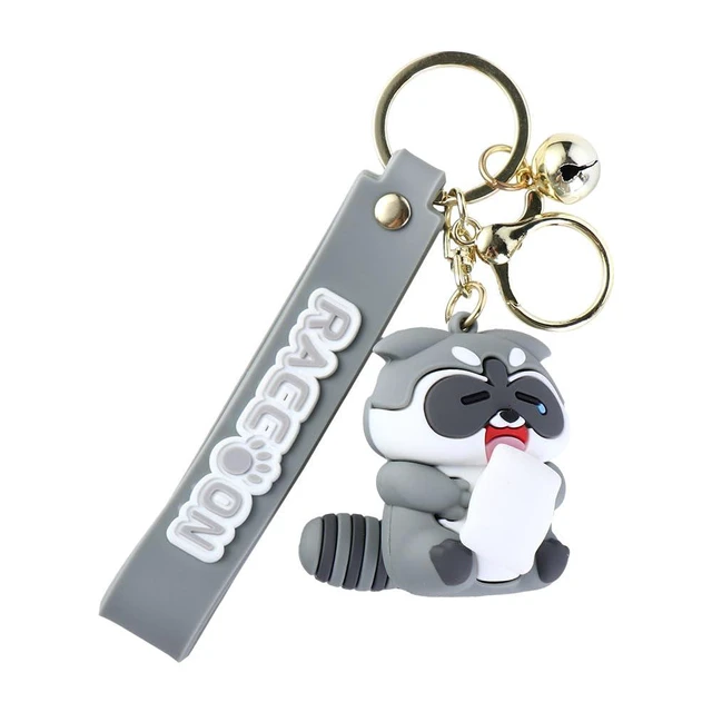Alt view image 3 of 7 - 2Pcs/set Cartoon Keyring Creative Animal Pendant Car Key Pendant Metal Key Ring,Handbag Charms Cartoon Key Chain for Girls Women Backpack Decor
