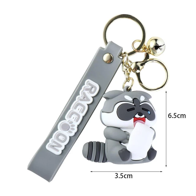 Alt view image 5 of 7 - 2Pcs/set Cartoon Keyring Creative Animal Pendant Car Key Pendant Metal Key Ring,Handbag Charms Cartoon Key Chain for Girls Women Backpack Decor