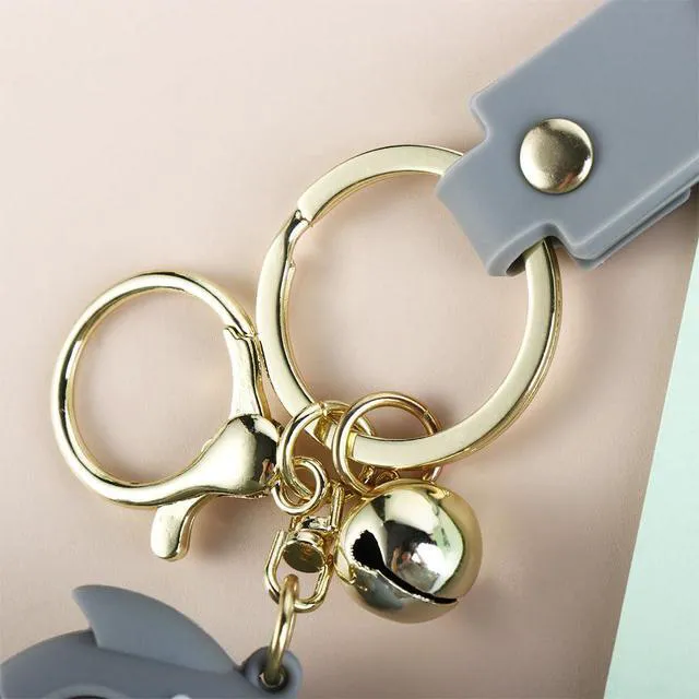 Alt view image 6 of 7 - 2Pcs/set Cartoon Keyring Creative Animal Pendant Car Key Pendant Metal Key Ring,Handbag Charms Cartoon Key Chain for Girls Women Backpack Decor