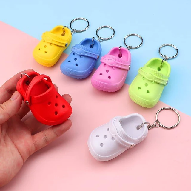 Alt view image 2 of 2 - Mini Charm Shoe KeyChain Women Cute shoe style Keychain - Girls boys cute key Creative birthday gift-white