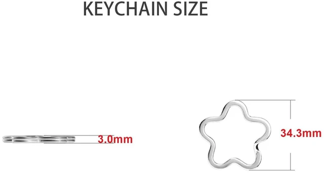 Alt view image 2 of 7 - 12pcs Creative Key Ring Keychain Flower Shape Silver Metal Flat Split Key Holder Chains Rings Crafts DIY for Home Car Tag Office Organization Lanyards Keys Attachment Gift