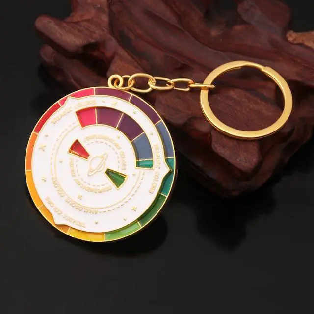 Alt view image 5 of 7 - Color Wheel Keychains - Creative Spinning Color Wheel Charm - Aesthetic Arts Gifts for Artists