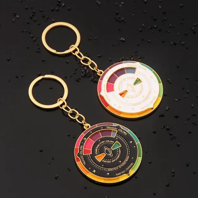 Alt view image 6 of 7 - Color Wheel Keychains - Creative Spinning Color Wheel Charm - Aesthetic Arts Gifts for Artists