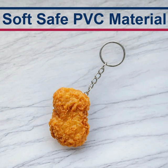 Alt view image 5 of 6 - Imitation Chicken Nugget Keychain Funny Gifts Food Key Chain Random Stuff Realistic Keychains Accessories Ornament