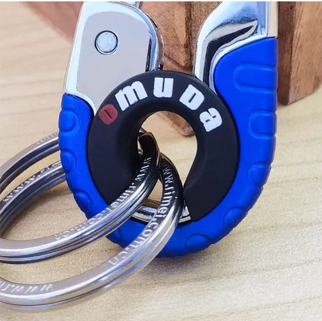 Alt view image 7 of 7 - Mens Keychains, Personalized Car Keychain for Men Women, Stainless Steel Keychain Creative Car Interior Key Accessories (Blue)