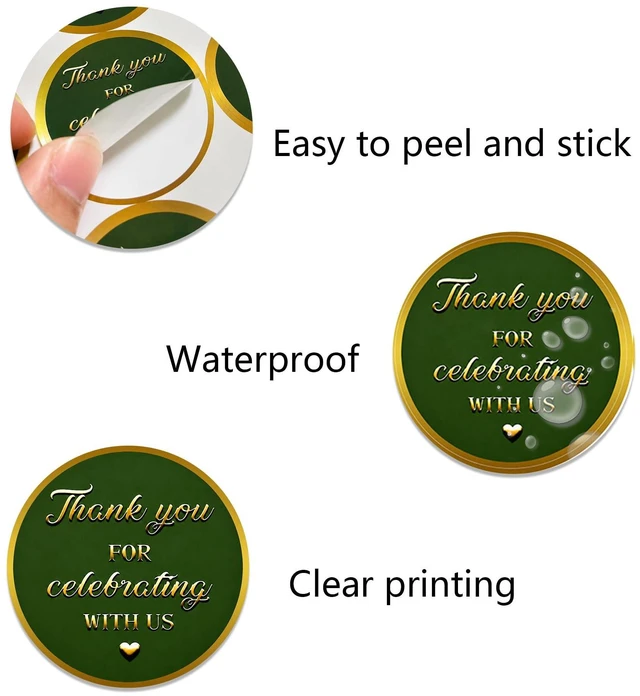 Alt view image 3 of 7 - 120 PCS Green All-Purpose Labels, 2 Inch Round Self-Adhesive Stickers | Sealing Labels for Packaging, Office & School Supplies, Envelopes, Gift Boxes and Small Business