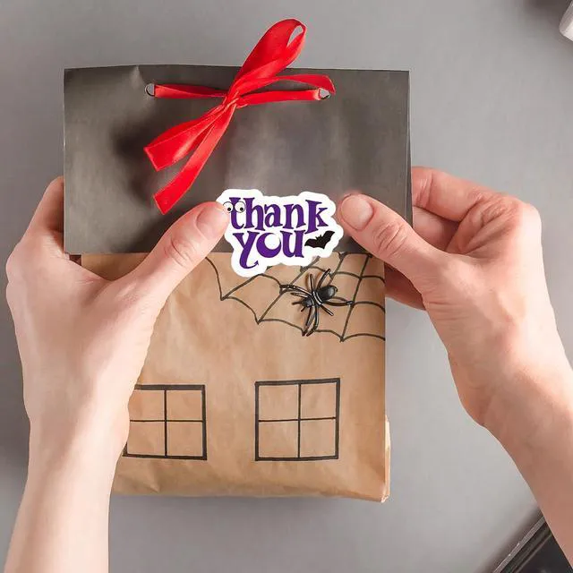 Alt view image 4 of 7 - Halloween Business Stickers with Thing You, Mystery Shipping Labels and Package Seals for Online Store, Small Businesses and Witchy Shops, Interactive Design for Gift Wrapping, 250 PCS