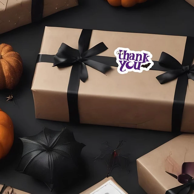 Alt view image 6 of 7 - Halloween Business Stickers with Thing You, Mystery Shipping Labels and Package Seals for Online Store, Small Businesses and Witchy Shops, Interactive Design for Gift Wrapping, 250 PCS