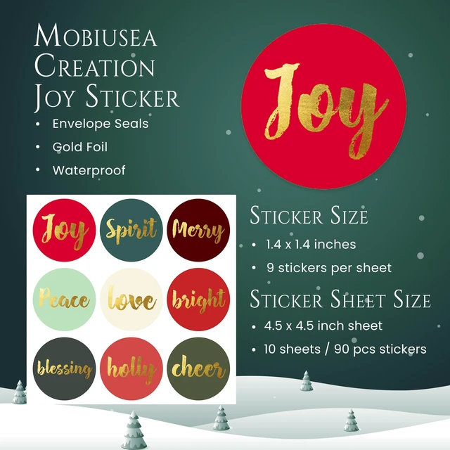 Alt view image 3 of 7 - Christmas Stickers Envelope Seals 1.4 inch 90pcs