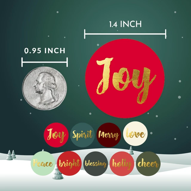 Alt view image 4 of 7 - Christmas Stickers Envelope Seals 1.4 inch 90pcs