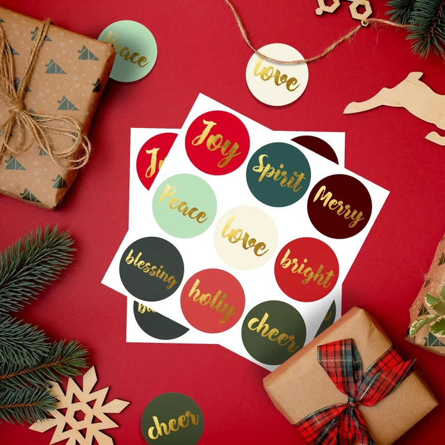 Alt view image 6 of 7 - Christmas Stickers Envelope Seals 1.4 inch 90pcs