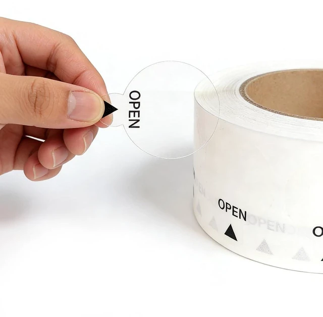 Main image of Easy to Remove Clear Round Stickers 500 Pcs, 1-in Waterproof Clear Circle Sticker Transparent Self Adhesive Envelope Seal Sticker Labels for Gift Packaging, Mail,Boxes