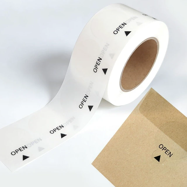 Alt view image 2 of 6 - Easy to Remove Clear Round Stickers 500 Pcs, 1-in Waterproof Clear Circle Sticker Transparent Self Adhesive Envelope Seal Sticker Labels for Gift Packaging, Mail,Boxes