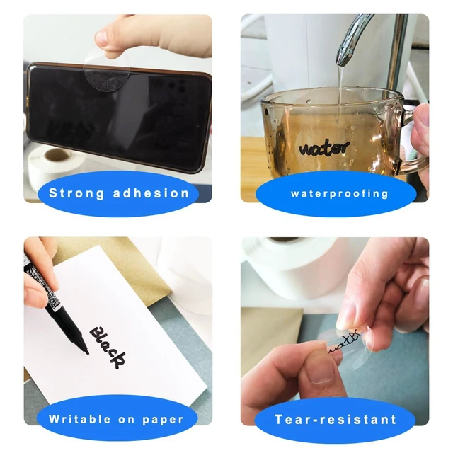 Alt view image 3 of 6 - Easy to Remove Clear Round Stickers 500 Pcs, 1-in Waterproof Clear Circle Sticker Transparent Self Adhesive Envelope Seal Sticker Labels for Gift Packaging, Mail,Boxes