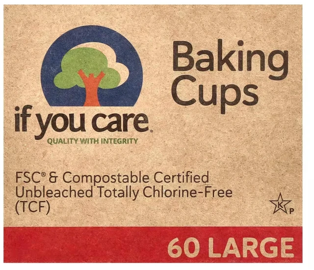 Alt view image 2 of 7 - Unbleached Large Baking Cups, 60 ct, 3 pk