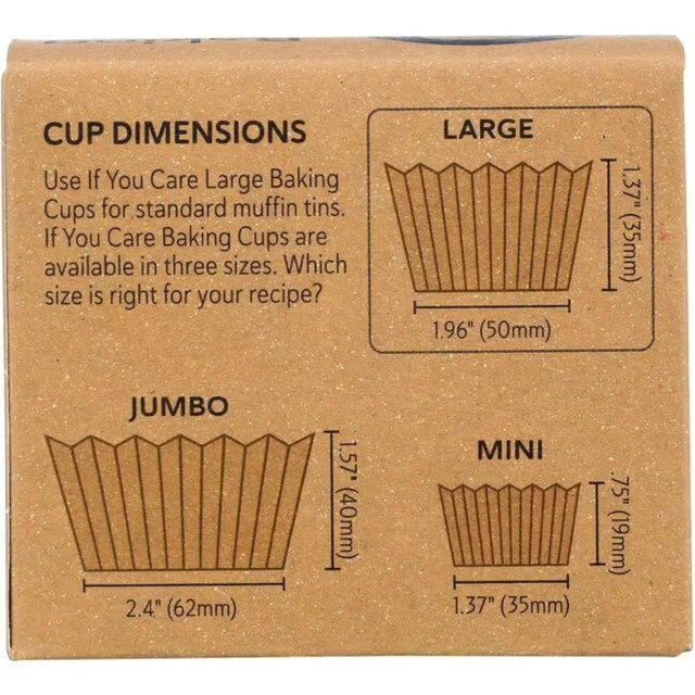 Alt view image 3 of 7 - Unbleached Large Baking Cups, 60 ct, 3 pk