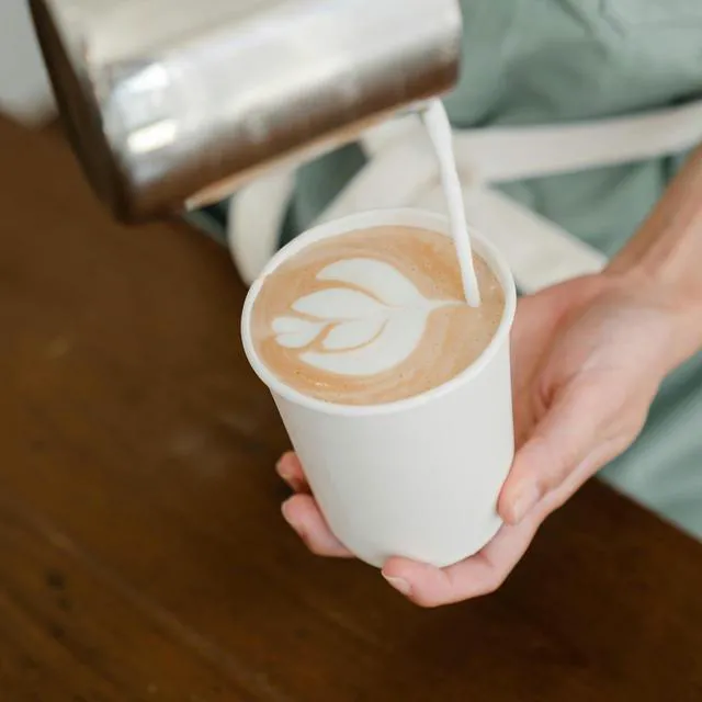Alt view image 7 of 7 - 12 oz White Hot Drink Paper Cups - 120 Count - Disposable Paper Coffee Cups