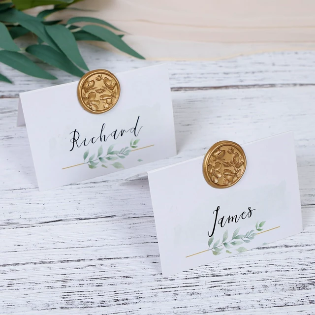 Alt view image 3 of 7 - Wax Seal Stickers - 3D Magnolia Wedding Invitation Envelope Botanical Seal Stickers, 50 Pcs Self- Adhesive Antique Gold Stickers, Perfect for Invitation, Christmas, Gift Wrapping, Party