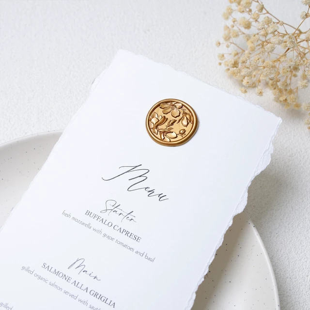 Alt view image 4 of 7 - Wax Seal Stickers - 3D Magnolia Wedding Invitation Envelope Botanical Seal Stickers, 50 Pcs Self- Adhesive Antique Gold Stickers, Perfect for Invitation, Christmas, Gift Wrapping, Party