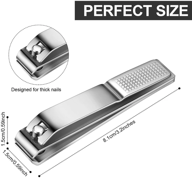 Alt view image 2 of 7 - 6 Pcs Large Toenail Clippers Straight Edge Cutters, Silver | Stainless Steel Nail Clippers for Men Women, Sharp Straight Blade, Professional Toe Care, Durable Heavy Duty Cutters